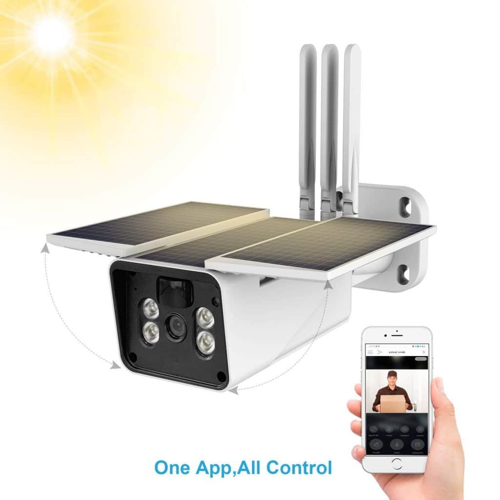 FUVISION Solar Powered Wireless Outdoor Home Security Camera