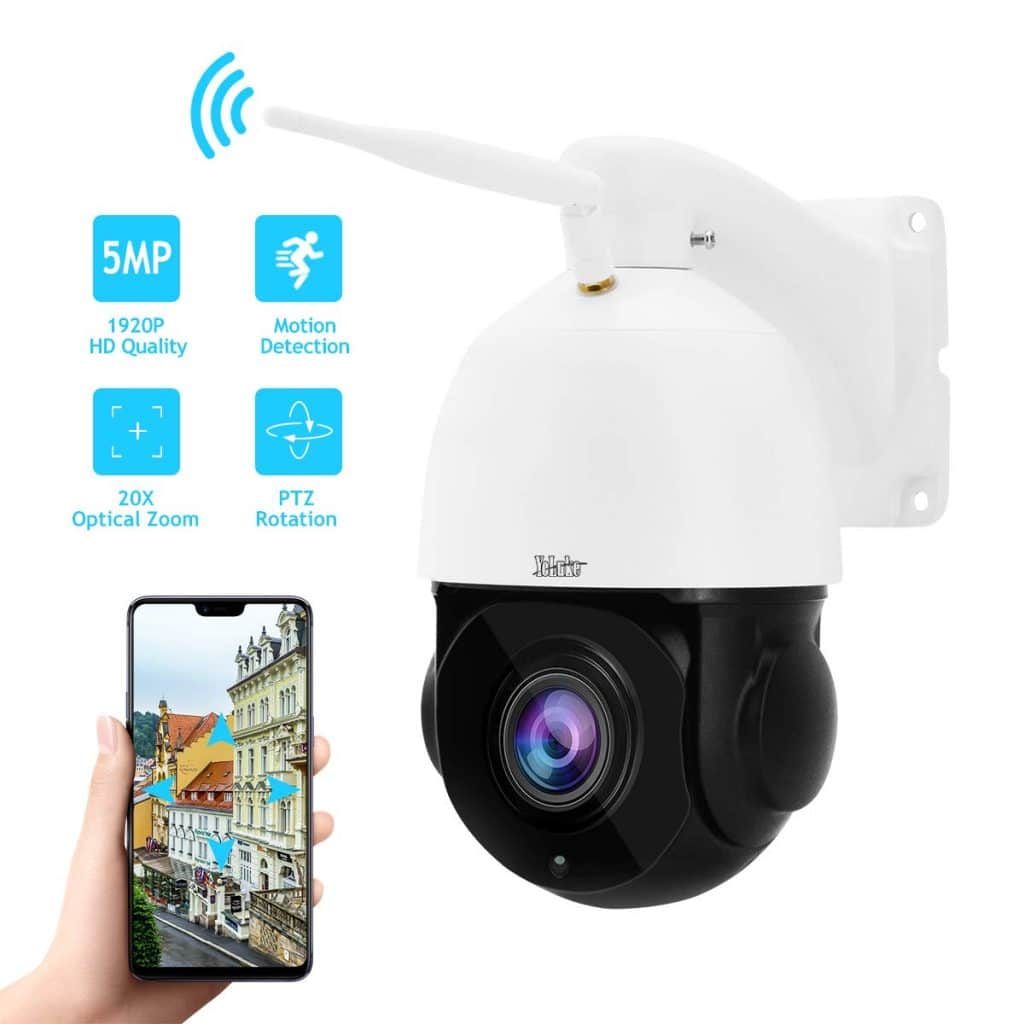 Outdoor PTZ WiFi 5MP 20X Optical Zoom Wireless IP Camera by YoLuke