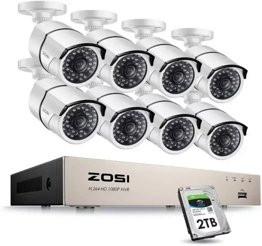 ZOSI 8CH 1080P Security Camera System with NVR Recorder