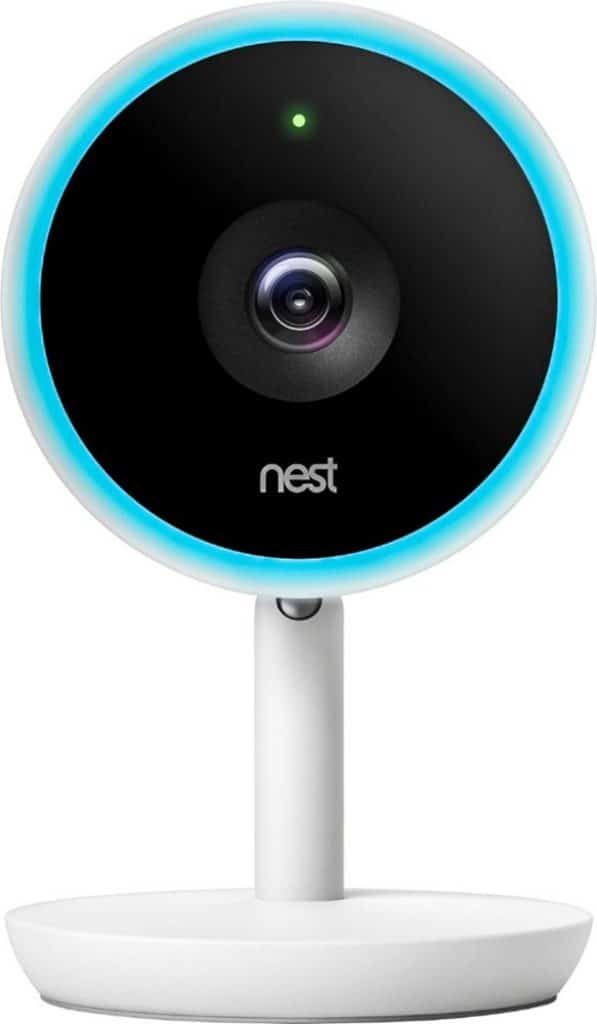 Google - Nest Cam IQ Indoor Full HD WiFi Home Security Camera - White