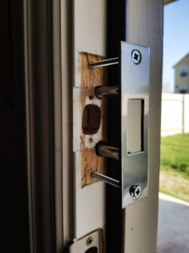 Hinge Bolts & Reinforce Deadbolt Strike